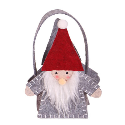 

Christmas Candy Bag Forest Man Handbag Gift Bag Felt Cloth Christmas Tree Holiday Party Decoration