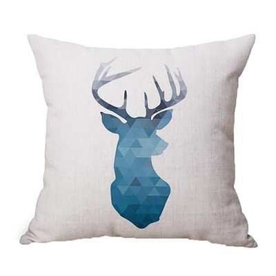 

〖Follure〗Geometric Patterns Animal Painting Linen Pillowcase Decorative Pillow Covers