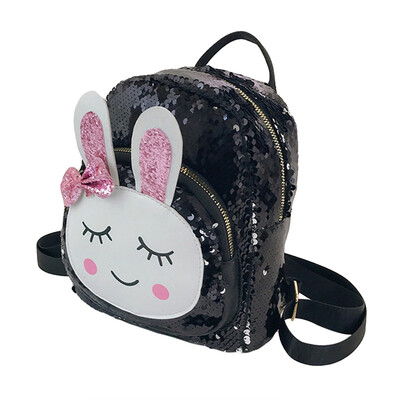 

Kids Cartoon Rabbit Sequin Backpack Children Girl Boy School Book bag Laser Sequin Small Backpack Travel Rucksack