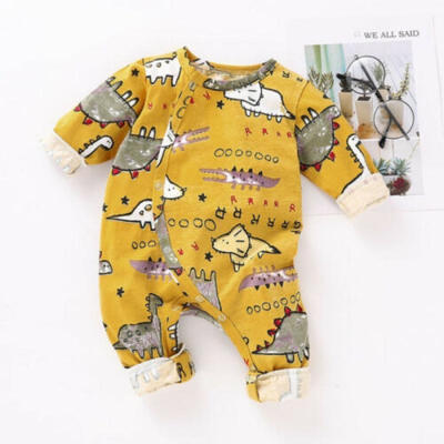 

Infant Baby Boy Girl Long Sleeve Dinosaur Romper Jumpsuit One-Pieces Clothes Set