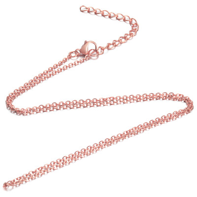 

304 Stainless Steel Cable Chain for Necklace Makings with Lobster Claw Clasps Rose Gold 159"405cm 16mm