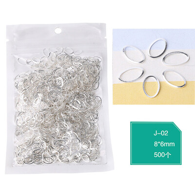 

〖Follure〗500PCS Gold Silver Hollow Metal Rivet Nail Art Studs Rhinestones Decal Tips
