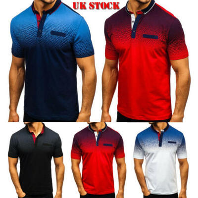 

UK Mens Short Sleeve Summer Shirts Casual Loose Dress Soft Tops Tee Shirt