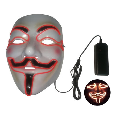 

Halloween Party Mask LED Scary Flash Mask EL Line Light Mask Cosplay Mask Party Clothing Mask Supplies Multi-color Optional