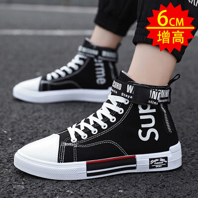 

Mens shoes summer high-lift canvas skate shoes casual personality for autumn Korean tide shoes