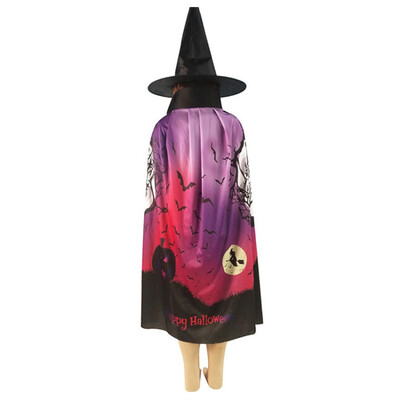

New Hot Witch Wizard Cope Cloak Halloween Costume Kids Masquerade Dress Up Cloak Cos Props