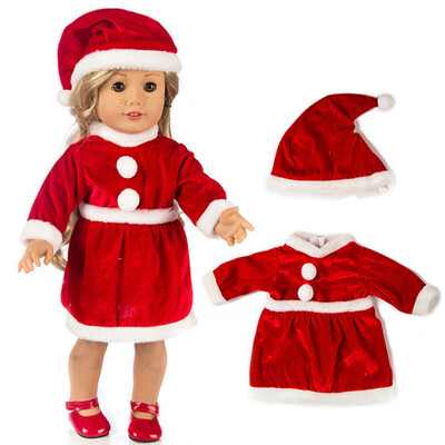 

YIWULAChirstmas Clothes Dress Hat For 18 Inch American Boy Doll Accessory Girl Toy