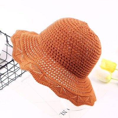 

Hat Spring Summer Korean Edition Travel Pot Cap Pure mesh fisherman hat Women foldable Beach Hat sunshade cap
