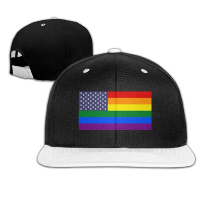 

Rainbow American Flag Adjustable Snapback Hip-hop Baseball Cap