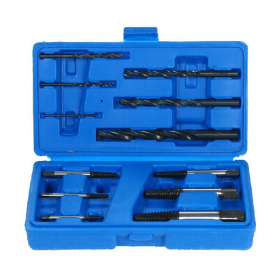

12PC HSS Easy Out Rigid Screw Extractor Set Broken Bolt Stud Fastener Remover Manual Screw Stripper Damaged Screw Extractor Kit wi