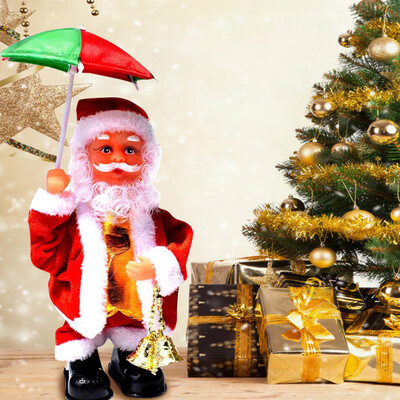

YIWULAElectric Santa Claus Musical Little Doll Dancing Umbrella Christmas Decorations