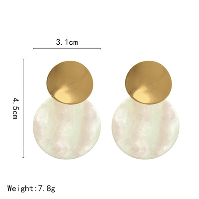 

Handmade Vintage Fashion Resin Earrings for Women 2019 Big Geometric Acrylic Drop Earring for Girls Party Simple Trendy Jewelry