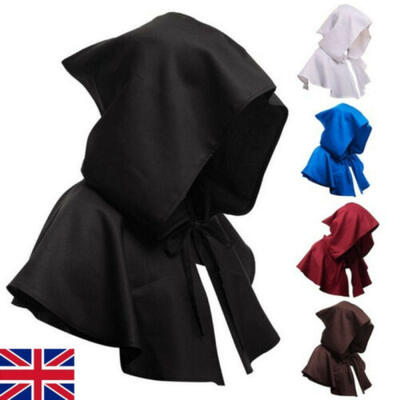 

Halloween Hooded Cloak Short Robe Medieval Witchcraft Cape Robe Costume Unisex