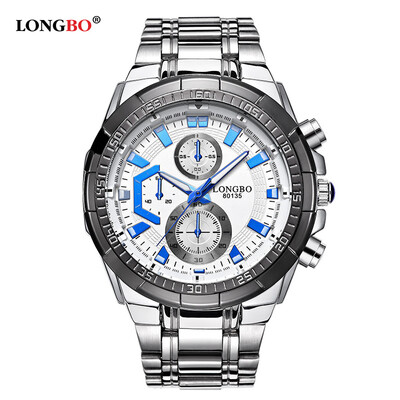

80135 genuine multi-function new steel belt mens watch casual waterproof luminous watch watch