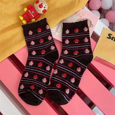 

Womens Kawaii Socks Funny Cute Strawberry Socks
