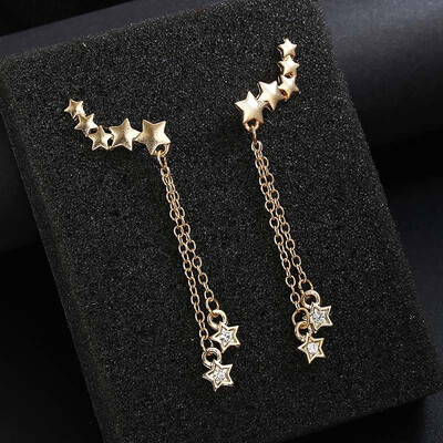 

2019 latest design brand five-pointed star minimalist earrings temperament trend fashion gifts Korean earrings for women