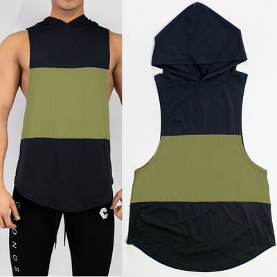 

Mens Loose Hoodie T-Shirt Sleeveless Casual Sports Muscle Bodybuilding Shirt NEW