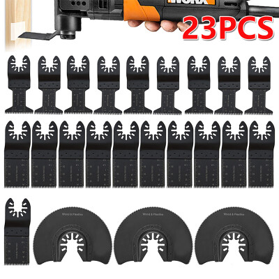 

23pcs High Carbon Steel Coarse Cutter Saw Blades Wood Mix Oscillating Multitool for Multimaster Rockwell Fein Bosch