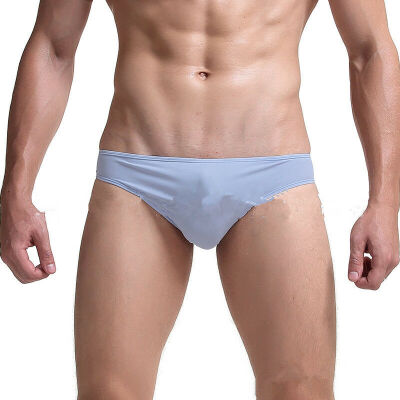 

Mens Low-waist Ice Silk Mini Briefs Underwear Sexy Breathable Underpants -XL