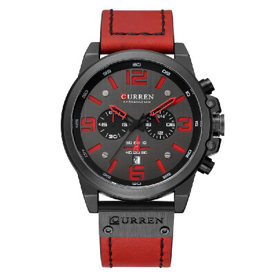 

CURREN 8314 Men Watch Quartz Brand Watch Wristwatch Calendar Hour Minute Time Display Leather Watch