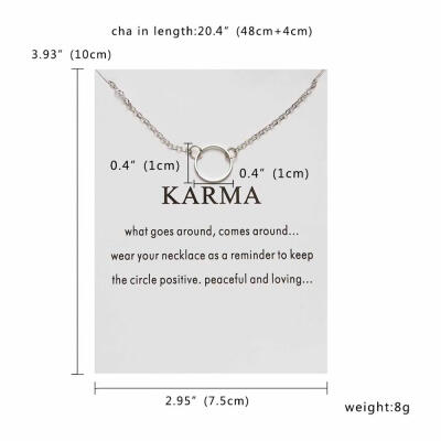 

Wish Card Gold-color Balance Wood Straight Bar Alloy Clavicle Pendant Short Necklace Geometric Circle Round Charm Necklace Gift