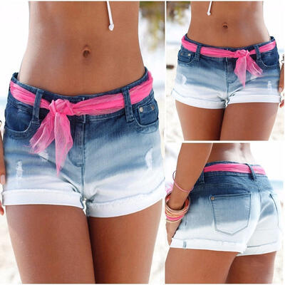 

2017 New Women Sexy Hot Pants Summer Casual Denim Shorts Jeans Low Waist Short