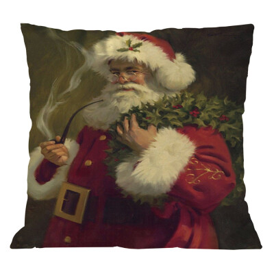 

Tailored Cotton Linen Christmas Pillow Case Sofa Car Throw Cushion Cover Home Decor