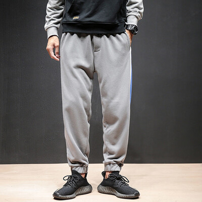 

Gobestart Chinese New Style Mens Hip-Hop Loosen Contrast Color Loose Casual Sweatpants