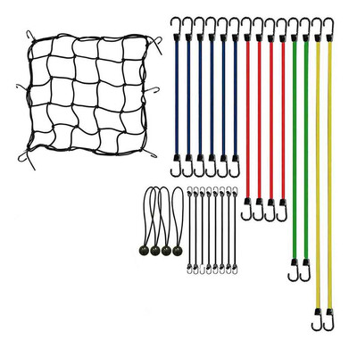 

〖Follure〗Best Choice 162427Piece Premium Bungee Cord Assortment in Storage Jar