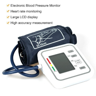 

Upper Arm Style Automatic Electronic Blood Pressure Monitor with Large LCD Display Digital Intelligent Blood Pressure Meter Measur