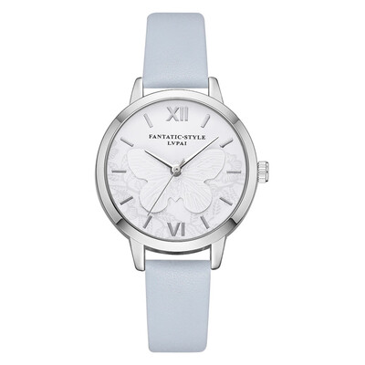 

LVPAI Fashion High Quality Woman Watch Womens Fashion Butterfly Style Leather Band Analog Quartz Wrist Watch 533