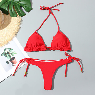 

Saidsome Womens Sexy Swimsuit Bikini Solid Color Split Swimsuit Bikini