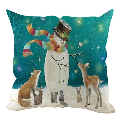 

Siaonvr Christmas Pillow Cover Pillowcases Decorative Sofa Cushion Cover Home Decoration