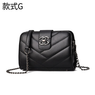 

10 pieces from the batch Korean version of the retro car sewing line foundation small square bag small fragrance simple shoulder Messenger bag