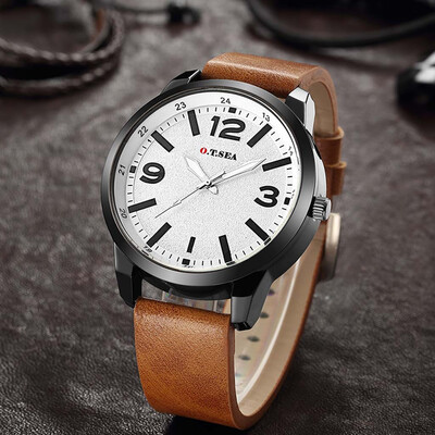

Gobestart Multicolor Fashion Casual Business Mens Large Digital Dial Belt Quartz Watch