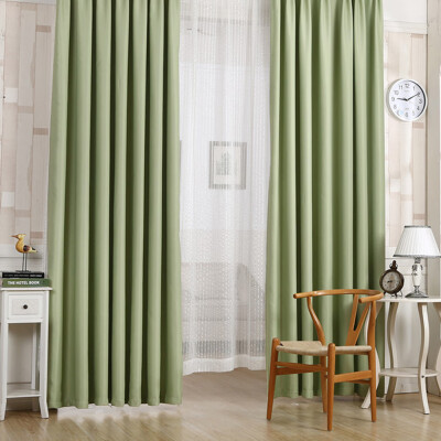 

Solid Color Polyester Fiber Darkening Curtains for Living Room Bedroom