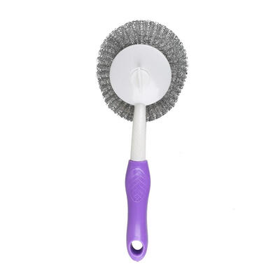 

Kitchen Handle Cleaning Brush Replaceable Wire Ball Dishwashing Pot Brushes