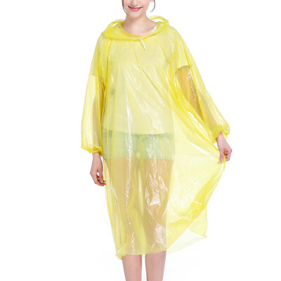 

Mens Women Unisex Raincoat Loose Transparent Hooded Outwear Jacket Waistcoat