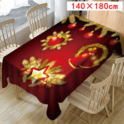 

Toponeto Christmas Tablecloth Print Rectangle Table Cover Holiday Party Home Decor