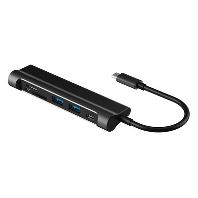 

6 In 1 Type-c Hub Laptop Type-c To USB 4K Resolution HD Port Adapter Splitter TF SD Memeory Card Reader