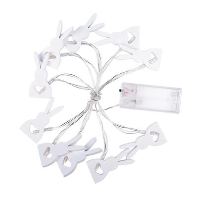 

10 20LED Cute Wooden Rabbit Fairy Garland String Light Wedding Party Decor