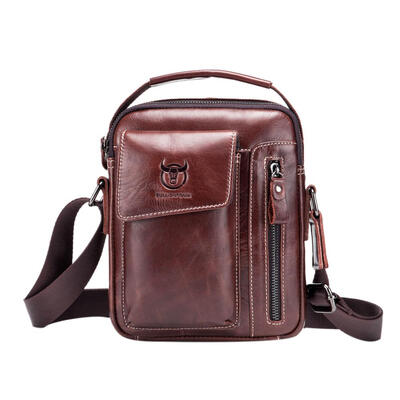 

BULLCAPTAIN Casual Men Leather Sling Messenger Bag Shoulder Crossbody Bags