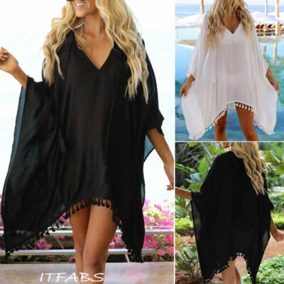 

Sexy Womens Bikini Cover Up Swimwear Bathing Suit Summer Beach Dress Tops US