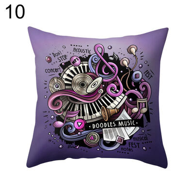 

Rock&Roll Guitar Music Pillow Case Cushion Cover Sofa Bed Car Office Decor
