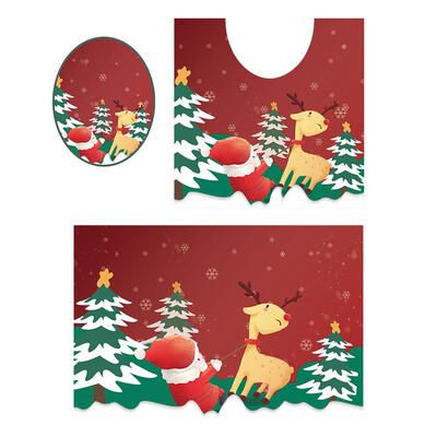 

Santa Clause Waterproof Bathroom Anti-skid Toilet Sticker Christmas Decor