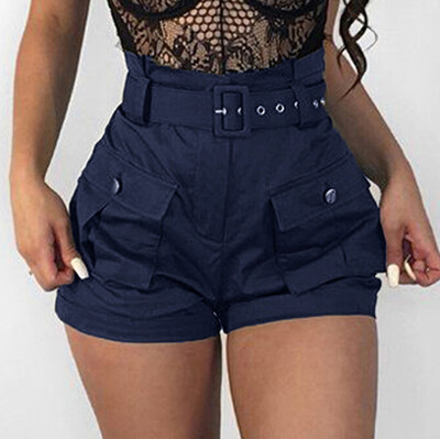 

Tailored Women Girls Summer Pockets Wide-leg Shorts Dungarees Overalls With Belt