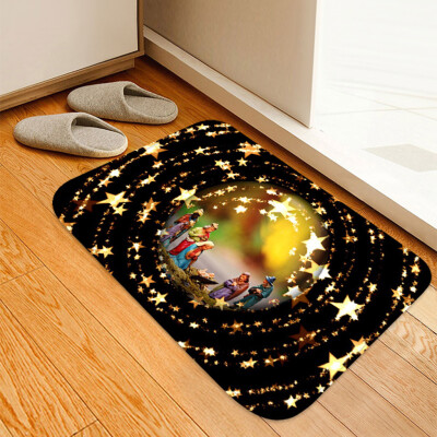 

Siaonvr Christmas Carpet Kitchen Doorway Bathroom Floor Carpet Floor Mat Print 40x60cm