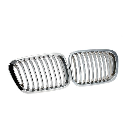 

One Pair Plated Chrome Silver Front Grille Grilles for BMW E46 4 Door 98-01