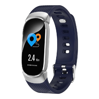 

Wristband Fitness Touchable Screen OLED Message Heart Rate Time Smartband Pink
