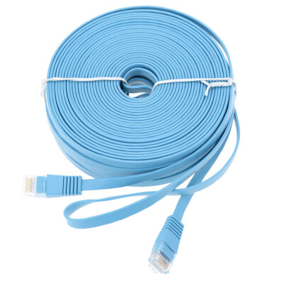 

High Quality 25m8202ft Blue High Speed Cat6 Ethernet Flat Cable RJ45 Computer LAN Internet Network Cord